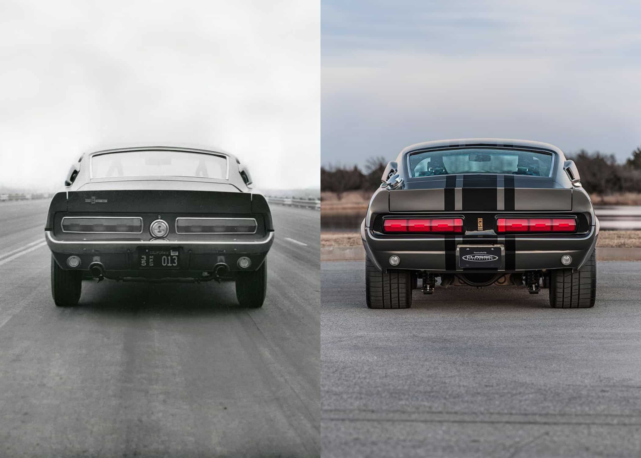 Before and After Image: 67 Mustang Shelby GT500 - back