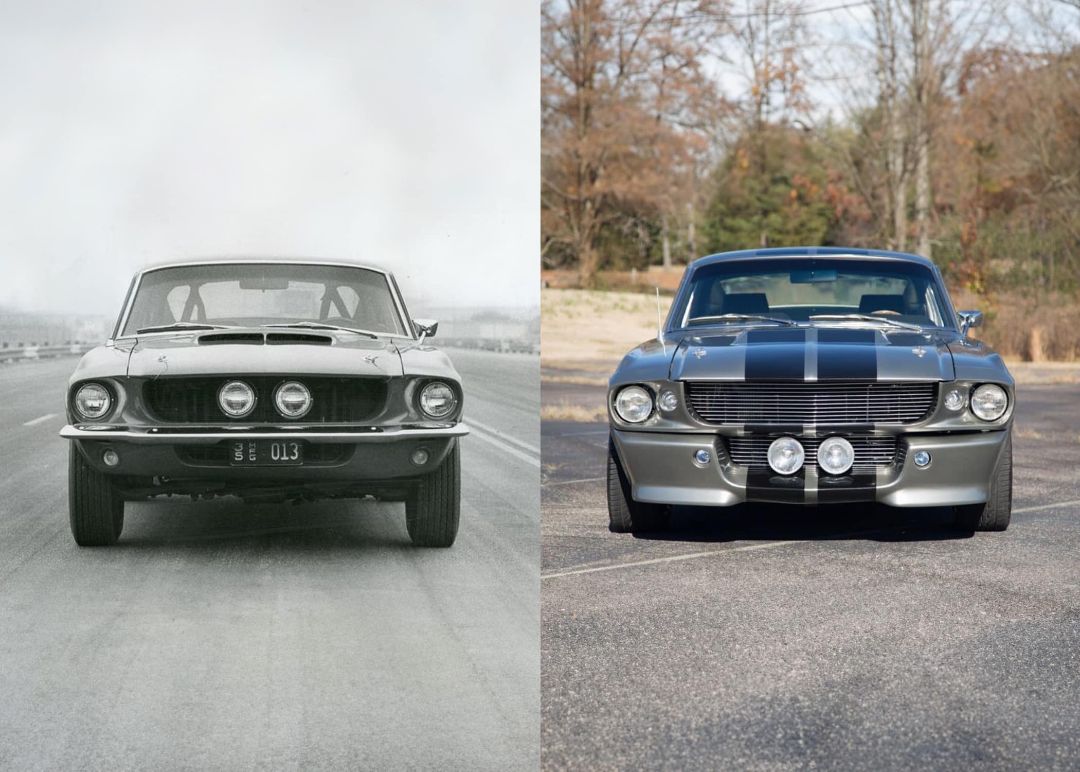 Before and After Image: 67 Mustang Shelby GT500 - front