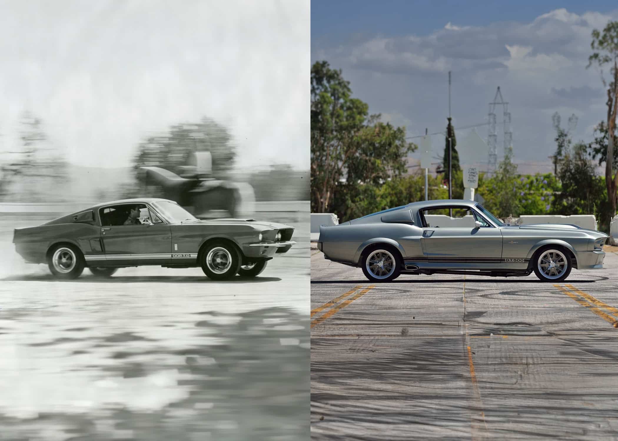 Before and After Image: 67 Mustang Shelby GT500 - right-side